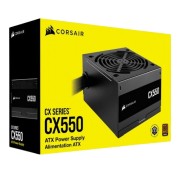 Corsair 550W CX550 PSU, Fully Wired, 80+ Bronze, Thermally Controlled Fan