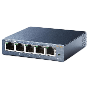 TP-Link (LS105G) 5-Port Gigabit Unmanaged Desktop LiteWave Switch, Steel Case