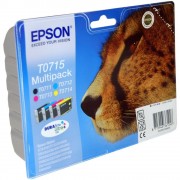 Genuine 4-Colour Epson T0715 Ink Cartridges Multipack