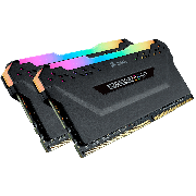 Corsair Vengeance RGB Pro 16GB Memory Kit (2 x 8GB), DDR4, 3200MHz (PC4-25600), CL16, XMP 2.0, Black