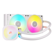 Corsair iCUE LINK TITAN 240 RX RGB Liquid CPU Cooler, RX120 RGB Magnetic Dome Fans, 20 LED Pump Head, iCUE LINK Hub Included, White