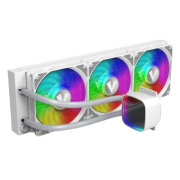 Vida Aquilo 360mm ARGB Liquid CPU Cooler, 3x ARGB PWM Fans, Infinity Mirror RGB Pump Head, White