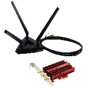 Asus (PCE-AC68) AC1900 (600+1300), Wireless Dual Band PCI-Express Adapter, 3 Antennas, External Base