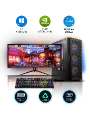 Refurbished Intel Core i5-6600K, 16GB RAM, 1TB HDD, 256GB SSD, GTX 1050 Ti 4GB, Gaming Pc