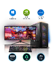 Refurbished Intel Core i7-7700K, 16GB RAM, 1TB HDD, 256GB SSD, GeForce GTX 1650 4GB, Gaming Pc