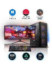 Refurbished AMD Ryzen 7 5800X3D, 16GB RAM, 256GB SSD, 1TB HDD, AMD Radeon RX Vega 56 8GB, Gaming PC