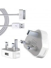 Refurbished Genuine Apple iPad Mains Charger with USB Cable, A - White