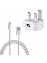 Refurbished Genuine Apple iPhone 6S / 6S Plus Lightning Mains Charger With Data Cable, A - White