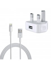Refurbished Official Apple iPhone 8 Mains Charger With Data Lead, A - White