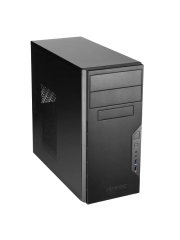 Antec VSK3000B U3/U2 Micro ATX Case, No PSU, 9.2cm Fan, USB 3.0, Black with Black Interior