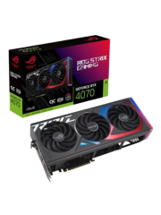 Asus ROG STRIX RTX4070 OC, PCIe4, 12GB DDR6X, 2 HDMI, 3 DP, 2640MHz Clock, RGB Lighting, Overclocked