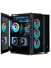 Corsair Crystal Series 680X RGB Gaming Case with Tempered Glass Window, E-ATX, Dual Chamber, 3 x LL120 RGB Fans