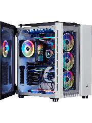 Corsair Crystal Series 680X RGB Gaming Case with Tempered Glass Window, E-ATX, Dual Chamber, 3 x LL120 RGB Fans, White