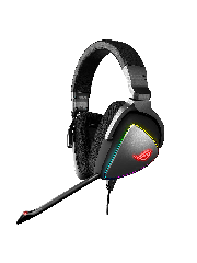 Asus ROG DELTA RGB Gaming Headset, USB-C (USB2 Adapter), Hi-Fi ESS Quad-DAC, Boom Mic, Aura Sync