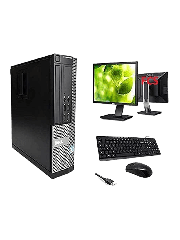 Refurbished Optiplex Dell Intel i7-2600/ Quad Core/ 16GB RAM/ 256GB SSD + 1TB HDD/ WiFi/ Windows 10/ Desktop PC 22 FCS Computer Bundle 