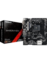 Asrock B450M-HDV R.40, AMD B450, AM4, Micro ATX, 2 DDR4, VGA, DVI, HDMI, M.2