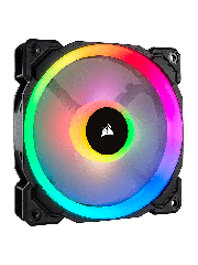 Corsair LL120 12CM PWM Case Fan, 16 LED RGB Dual Light Loop, Hydraulic Bearing - Black with RGB LEDs