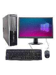Refurbished Complete Set of 21.5in Monitor and Hp Compaq 6300 Quad Core i5-3470/ 8GB/ 500GB/ WiFi Windows 10/ 64-Bit Desktop PC Computer
