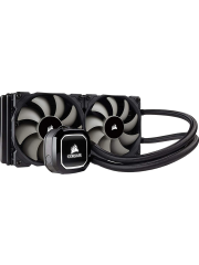 Corsair Hydro H100X 240mm Liquid CPU Cooler, 2 x 12cm PWM Fans, LED Pump Head