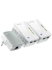 TP-LINK (TL-WPA4220T KIT) 300Mbps AV600 Wireless N Powerline Adapter Triple Kit - White