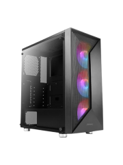 Antec NX320 ARGB Gaming Case w/ Glass Window, ATX, 3 ARGB Fans, LED Control Button, 360mm Radiator Support