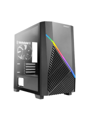 Antec Draco 10 Mini ARGB Gaming Case w/ Edge-to-Edge Glass Window, Micro ATX, Front ARGB Lighting, LED Control Button, 1 Fan, 360mm GPU Support