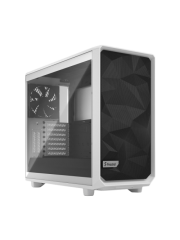 Fractal Design Meshify 2 (White TG) Gaming Case w/ Clear Glass Window, E-ATX, Angular Mesh Front, 3 Fans, Fan Hub, Detachable Front Filter, USB-C, White