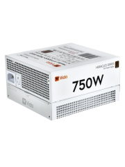Vida 750W Heracles White ATX Gaming PSU, 80+ Bronze, 14cm Ultra-Quiet FDM Fan, Flat White Cables, Power Lead Not Included