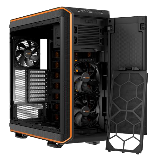 Be Quiet! Dark Base Pro 900 Rev2 Gaming Case, E-ATX, No PSU, PSU Shroud, 3 x SilentWings 3 Fans, LEDs, Wireless Charger, Orange Trim
