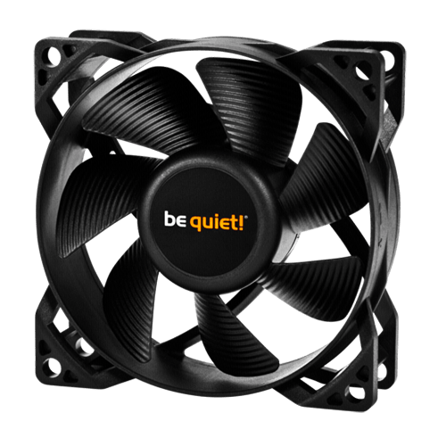 Be Quiet! BL044 Pure Wings 2 8CM Case Fan, Rifle Bearing, Ultra Quiet - Black