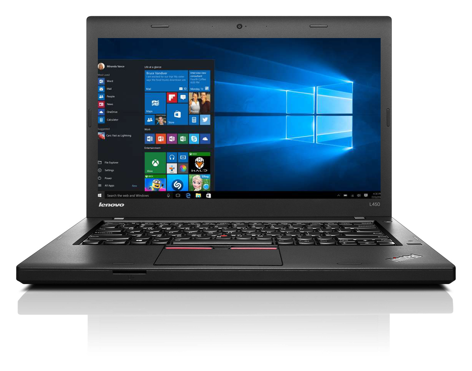 Refurbished Lenovo ThinkPad T440/i5-4300U/8GB RAM/240GB SSD/14"/Windows 10 Pro/B